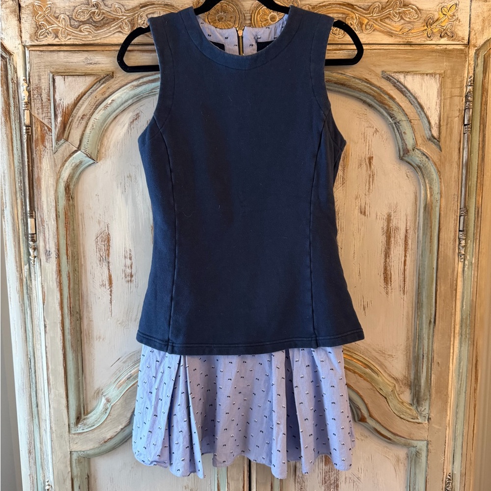 Derek Lam Navy and Light Blue Dress